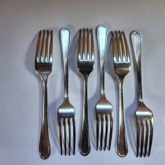 Wallace Brothers Forks Overlaid Pattern Silverplate Set of 6 Dinner Forks - Picture 7 of 9